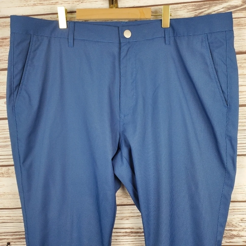 Bonobos Golf Mens 40x32 Slim Blue Houndstooth Tailored Flat Front Golf Pants